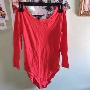 GAP Long Sleeve Red Bodysuit